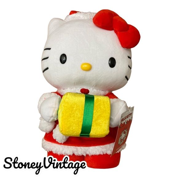 Sanrio Hello Kitty CHRISTMAS GREETER 20” Miss Santa Suit with Gift Present - Picture 8 of 9